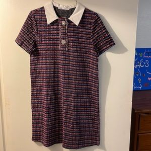 ZARA MINI Dress Metallic Tweed CHANEL M